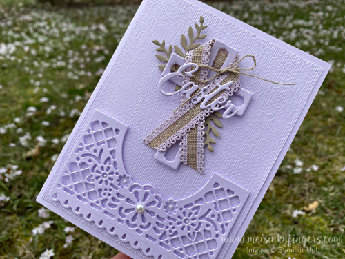 Combine die cut elements to create a meaningful card